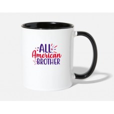 All American Brother White/Red Mugs